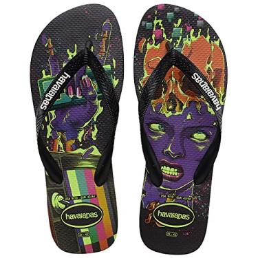 Imagem de Chinelo 4 Nite, Havaianas, Masculino, Novo Grafite/Preto, 45/46