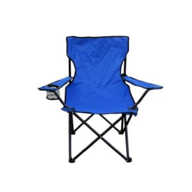 Imagem de Cadeira Portátil Dobrável C/Porta Copo Para Camping e Pesca - Key, Azu