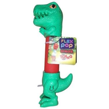 Imagem de Brinquedo Dinossauro FLEX com LUZ TOYNG 49543 Verde