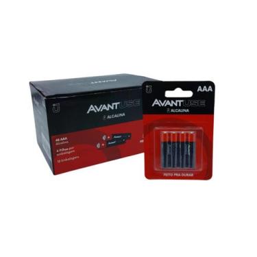 Imagem de Kit Com 4 Unidades 1.5v Pilhas Alcalinas AAA Pequena Avant