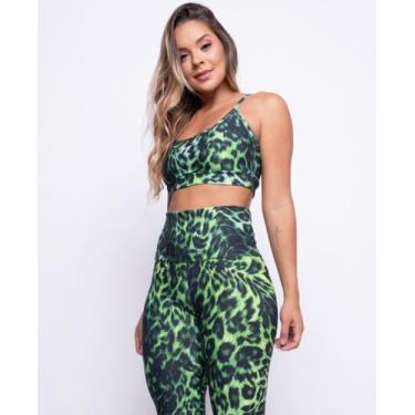 Imagem de Conjunto Legging+Top Fitness Onça