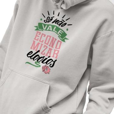 Imagem de Blusa Moletom Masculino Estampado Não Vale Economizar Elogios em Algod
