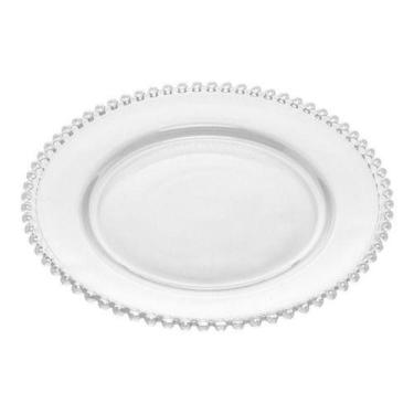 Imagem de Prato Wolff Pearl De Cristal Incolor 28 Cm