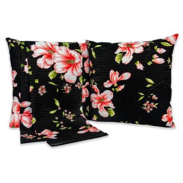 Imagem de Kit peseira QUEEN com 2 Capas de Almofadas 40x40cm Piquet - Rafaloro, 