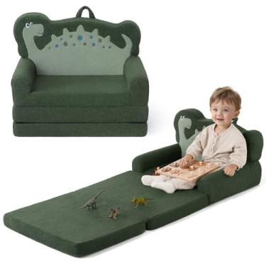 Imagem de Blissful Diary Sofá infantil, sofá infantil macio 2 em 1, dobrável, cadeira de criança confortável, sofá conversível para espreguiçadeira, móveis infantis para sala de jogos, presente de aniversário