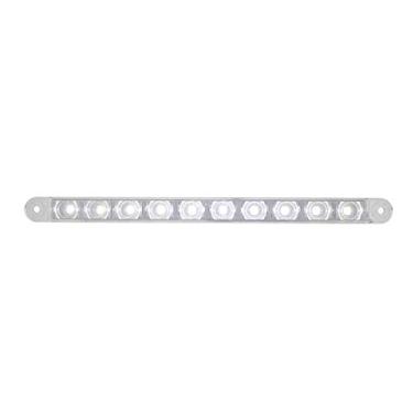 Imagem de United Pacific Barra de luz dupla de 22,86 cm com 10 LEDs - LED branco/lente transparente