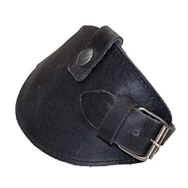 Imagem de Protetor de couro para botas de motocicleta/câmbio/engrenagem de motoqueiro/capa de sapato/protetor de motocicleta, feito à mão inclui garantia de 101 anos: preto carvão