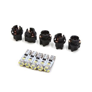 Imagem de uxcell 5 peças 12V T5 1206 Dispositivo de Montagem em Superfície 5 LED Branco Painel Instrumento Luz com Soquete Interno