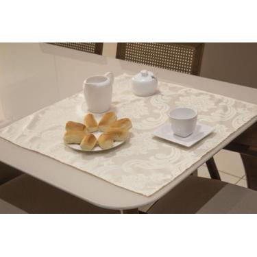 Imagem de Toalha de Chá Centro de Mesa Quadrada Jacquard Luxo 0,70x0,70 - Várias