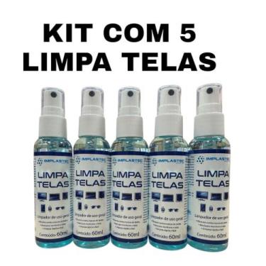 Imagem de KIT 5 Sprays Limpa Telas Tira Manchas Poeira Monitor Celular Tv Note 6