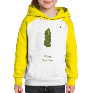 Imagem de Moletom Infantil Plants Before Guys - Foca na Moda, Branco, Amarelo, 8
