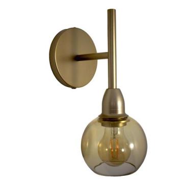 Imagem de Lustre Arandela Bola 12cm Globo Âmbar Dourado 122 - ILUMINAMUNDO
