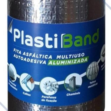 Imagem de Fita Manta Asfáltica Aluminizada Vedação Telhado 30cmx10m - DPlastic