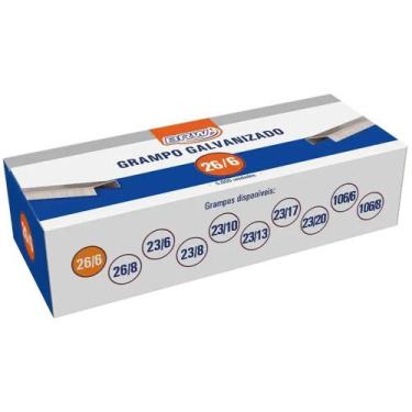 Imagem de Grampo para Grampeador 26/6 Galvanizado 5000 Grampos 1 - BRW