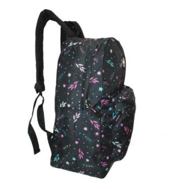Imagem de Mochila Florida Feminina Rabisk Costas Preta Cores Floral