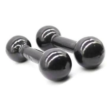 Imagem de Halter Emborrachado Par De 8 Kg Para Supino E Fortalecimento