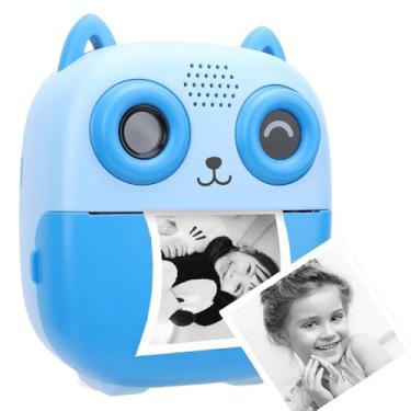 Imagem de Impressão Instantânea de Câmera Infantil, Câmera Digital Selfie de Lente Dupla HD 1080P, Câmera de Vídeo de 48MP, Impressão Térmica, Tela de 2,4 Polegadas, Jogo de Música,
