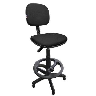 Imagem de Cadeira Caixa Alta Secretária Giratória Para Escritório Com Apoio Para