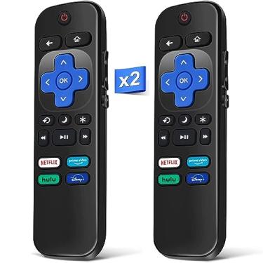 Imagem de Controle remoto universal de TV para Roku TV, AKWOR de substituição para TCL Roku/Hisense Roku/para Sharp Roku TV, controle remoto de TV com Netflix Disney+/Hulu/Prime Video