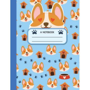 Imagem de Cute Corgi in Love Notebook: 200 Pages (100 Sheets) Wide Ruled Paper Journal for Writing Notes, Work, Study, Diary and More. Gift for Dog's Lover Special Corgi.