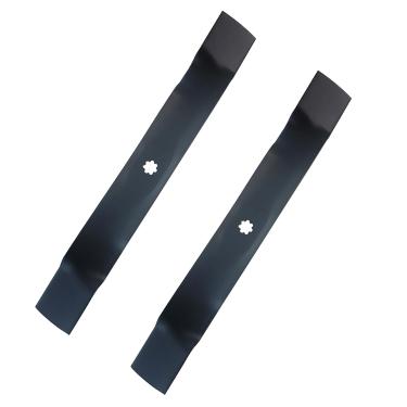 Imagem de Apeixoto 2 peças de lâminas 3-N-1 adequadas para lâminas de cortador de grama de 106 cm compatíveis com John Deere 102 125 135 D100 D105 D120 D130 LA100 LA105 LA110 substituição de trator OE GX22151