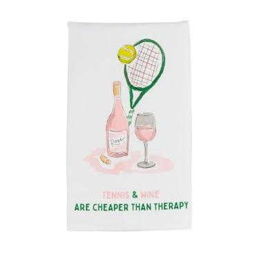 Imagem de Mud Pie Toalha Tennis Wine Pro Shop; 66 cm x 41 cm