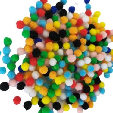 Imagem de Pompom 10 mm Colorido 200un - Papelaria Criativa - Kawaii