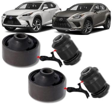Imagem de Kit 04 buchas da bandeja balança dianteira lexus nx300h 2014 2015 2016