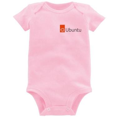 Imagem de Body Bebê Ubuntu Linux - Foca na Moda, Rosa bebê, GG