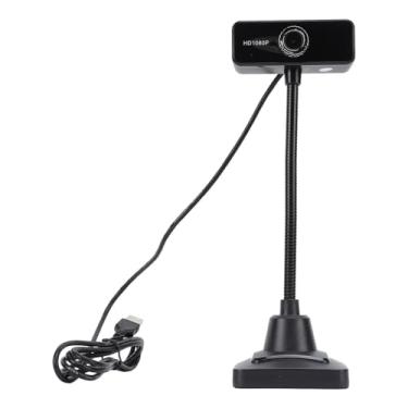 Imagem de 1080p Webcam, Câmera USB Com Microfone Cancelamento de Ruído, Câmeras de Web para Desktop para Laptop PC para Videococação, Zoom, 360 Graus Ajustáveis, Plug and Play