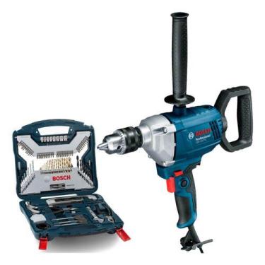 Imagem de Kit Furadeira Sem Impacto Bosch Gbm 1600 Re E 103 Peças 220v