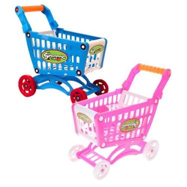 Imagem de Brinquedo Carrinho De Compras Mercadinho Market - Castela, Rosa