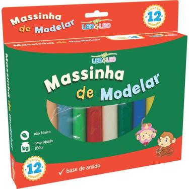 Imagem de Massa Para Modelar Leoleo 12 Cores Pacote Com 12
