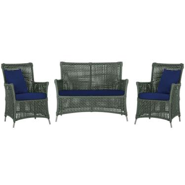 Imagem de  Jogo Sofá e 2 Poltronas de Área Igapó Alumínio