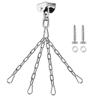 Imagem de Eapele Suportes de cabides pesados para vigas de madeira, vêm com corrente giratória de bolsa pesada