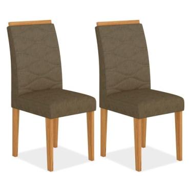 Imagem de Kit 2 Cadeiras Estofadas Everest Comfort Cinamomo/suede Capuccino - Ma Cinamomo/suede Capuccino