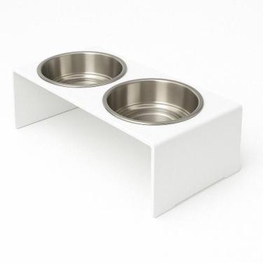 Imagem de Comedouro e Bebedouro duplo para Pets Grande Porte 10mm - iacrilicos, 