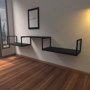 Imagem de Aparador Industrial Preto Moderno Cantinho Café Escritorio Simples Sala Estar Quarto