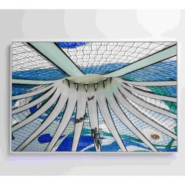 Imagem de Quadro Catedral De Brasília Medidas 60x40 Cm Impressão Vidro Acrílico