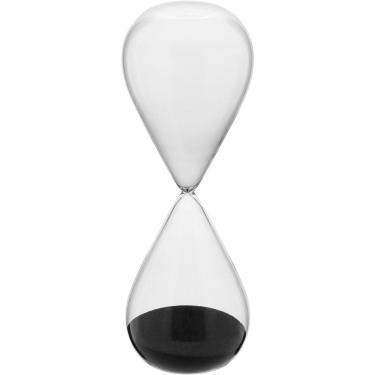 Imagem de Ampulheta Areia Preta Vidro Decorativa 29x10x10cm Transparente