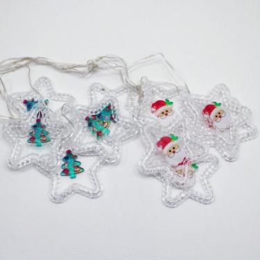 Imagem de Cascata Pisca Leds Decoração Noel árvore Natal Branco De 3m