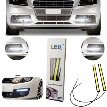 Imagem de Par Barra Led Drl Farol Auxiliar Carro 17cm Fita Automotivo