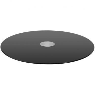 Imagem de Centro De Mesa Giratório Forma F.collection Em Vidro Preto Preto