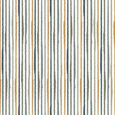 Imagem de Papel De Parede Revoada Listrado Aquarela Azul, Verde E Amarela 4423