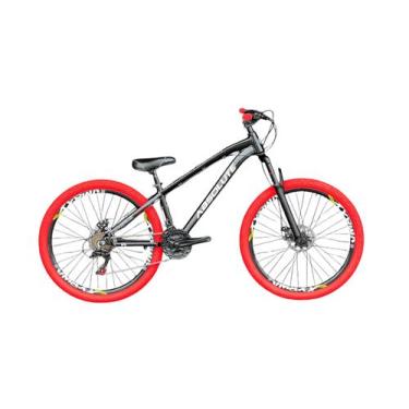 Imagem de Bicicleta Aro 26 Absolute Brutus Pro 3 Preto Cambios Shimano Pneu Verm