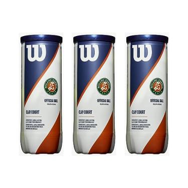 Imagem de Bola de tênis Wilson Roland Garros Clay Court – 3 latas, 9 bolas