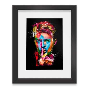 Imagem de Quadro Decorativo David Bowie Vidro & Paspatur 46x56cm Q70