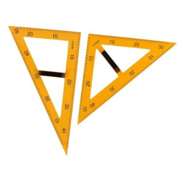 Imagem de IEUDNS Régua triangular grande de 2 peças com cabo removível, material de aprendizagem multifuncional, equipamento de ensino para escola de quadro-negro