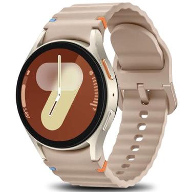 Imagem de DGege Pulseira esportiva de silicone macio compatível com Samsung Galaxy Watch 7 6 5 de 40 mm e 44 mm/Ultra 47 mm/FE 40 mm/Classic 6 5 4