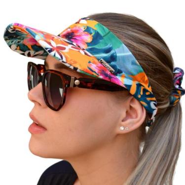 Imagem de kit Viseira de praia + Scrunchie Xuxinha Piscina Atividades Fitness Be